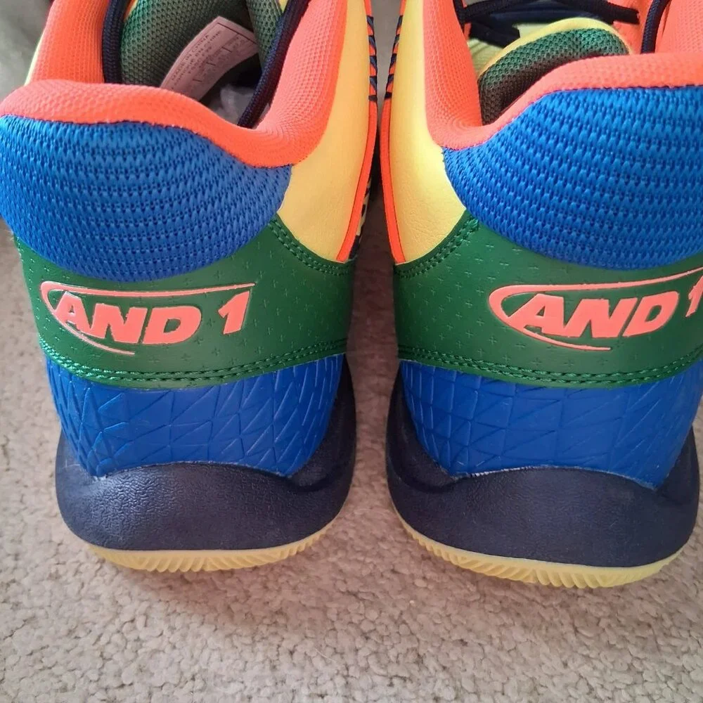 Men's AND1 Explosive T Multi Color Basketball Shoes Size 9.5 NIB AD90190MYDG - Picture 6 of 6